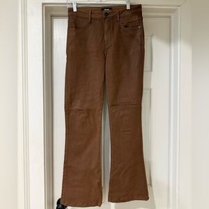 PAIGE Brown Flare Jeans - High-Rise Wide Leg